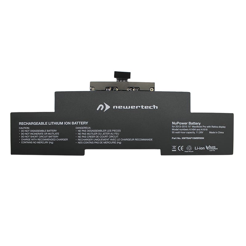 Newertech 95W Replacement Battery for 15″ Mackbook Pro with Retina – Black