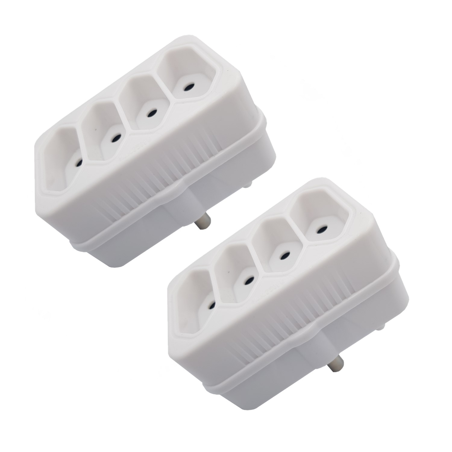 2 PACK: Plug Adaptor:  4 way 4 X 5A 2 pin / Euro Adaptor (E 594 2pa)