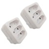 2 PACK: Plug Adaptor: 3 way 3 X 5A 2 pin / Euro Adaptor (E 592 2pa) 2 PACK: Plug Adaptor: 3 way 3 X 5A 2 pin / Euro Adaptor (E 592 2pa)