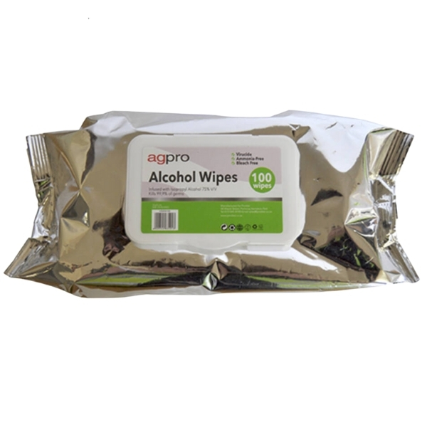 Agpro – Alcohol Wipes / Sanitising Cleaning Wipes 75% Alcohol – 100 Wipes