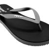 Fipper – Slim Ladies’ Flip Flops / Slippers – (Black with Grey Straps) – UK 5 Fipper – Slim Ladies’ Flip Flops / Slippers – (Black with Grey Straps) – UK 5
