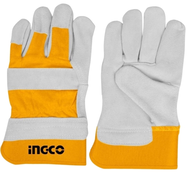 Ingco – Cow Split Leather Gloves – Large