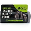 Gym Towel with Zip Pocket – Grey Gym Towel with Zip Pocket – Grey