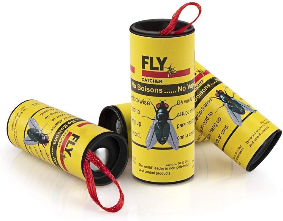 Sticky Ribbon Fly Catcher Traps – 4 Pack