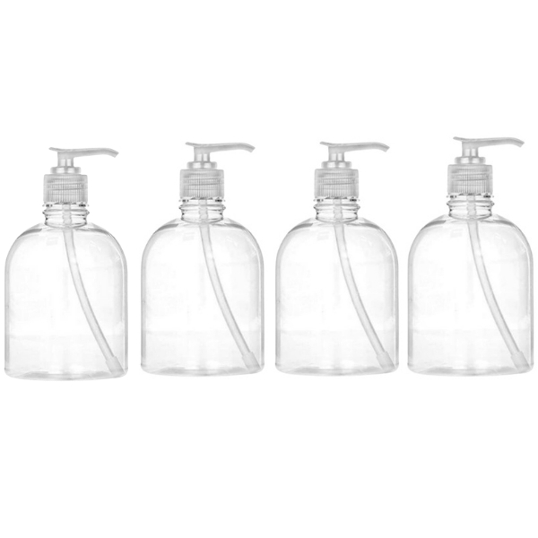 Source Direct – Plastic Gel / Soap /Liquid Pump Dispenser 500ml – Pack of 4