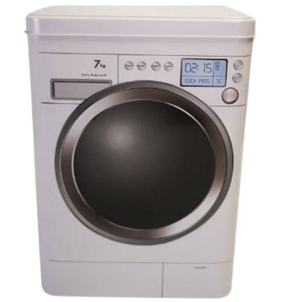 SourceDirect – Storage Tin Washing Machine – (15 x 15 x 21cm) – Black