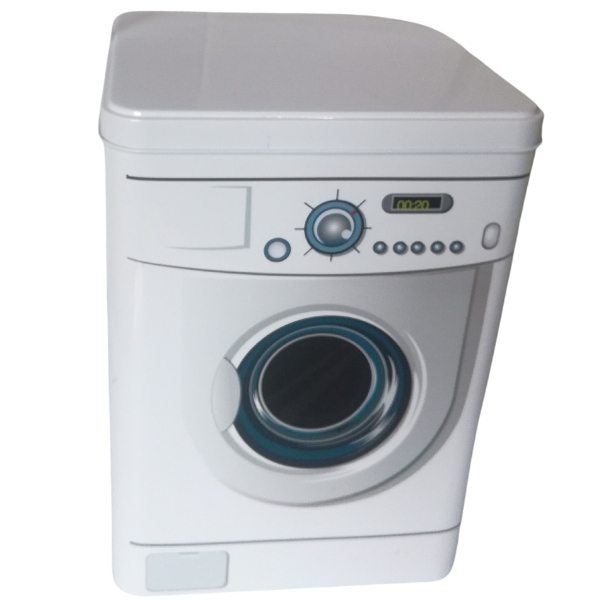 SourceDirect – Storage Tin Washing Machine – (15 x 15 x 21cm) – Silver