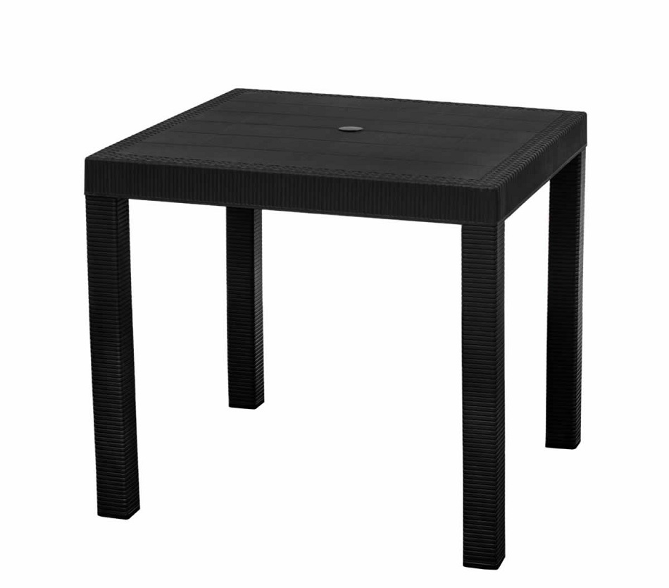 Elite 4 Seater Plastic Table – Black