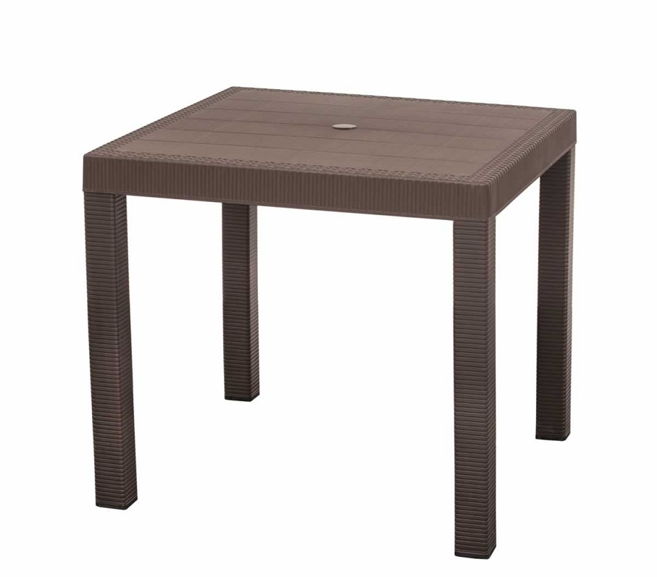 Elite 4 Seater Plastic Table – Cappuccino