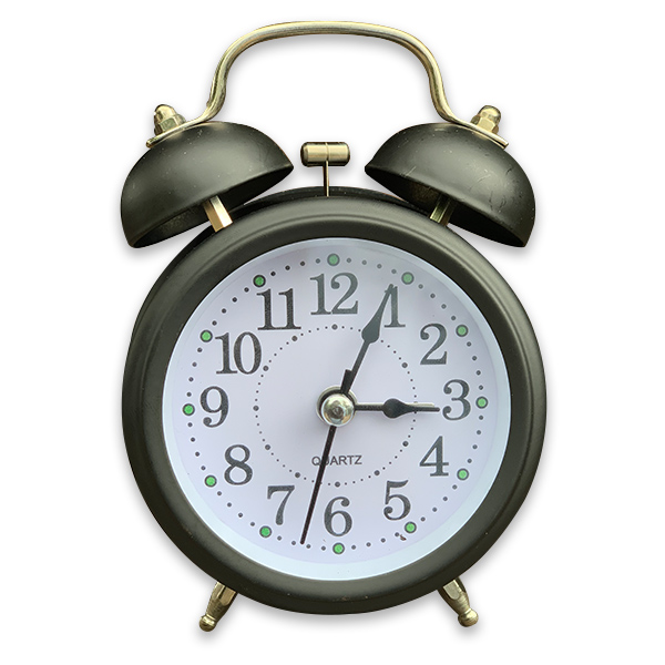 Twin Bell Alarm clock Assorted – Black