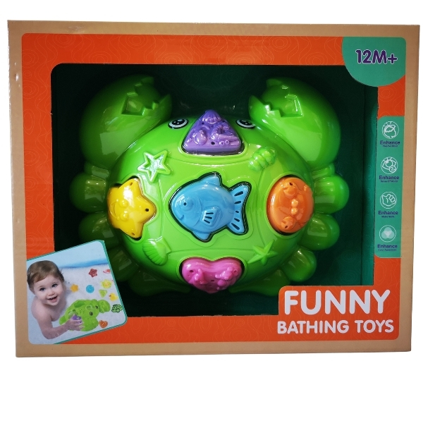 SourceDirect – Baby Bath Toy Educational Play – Shape Sorter – Crab – 12m+