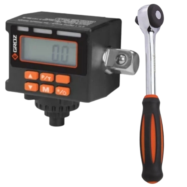 Groz – Ratchet Dual Drive (52 Teeth CRV) & Digital Torque Adaptor (TQA-D) Combo
