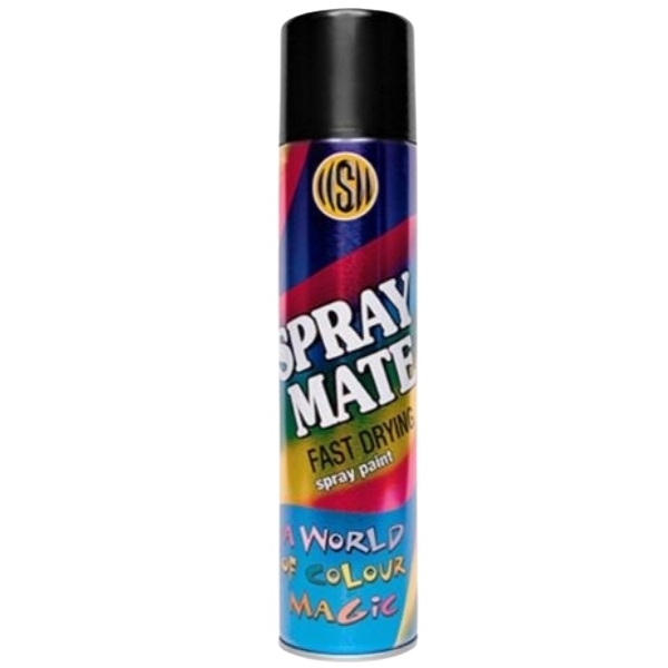 Spraymate – Fast Drying Spray Paint – Gloss Black (250ml)