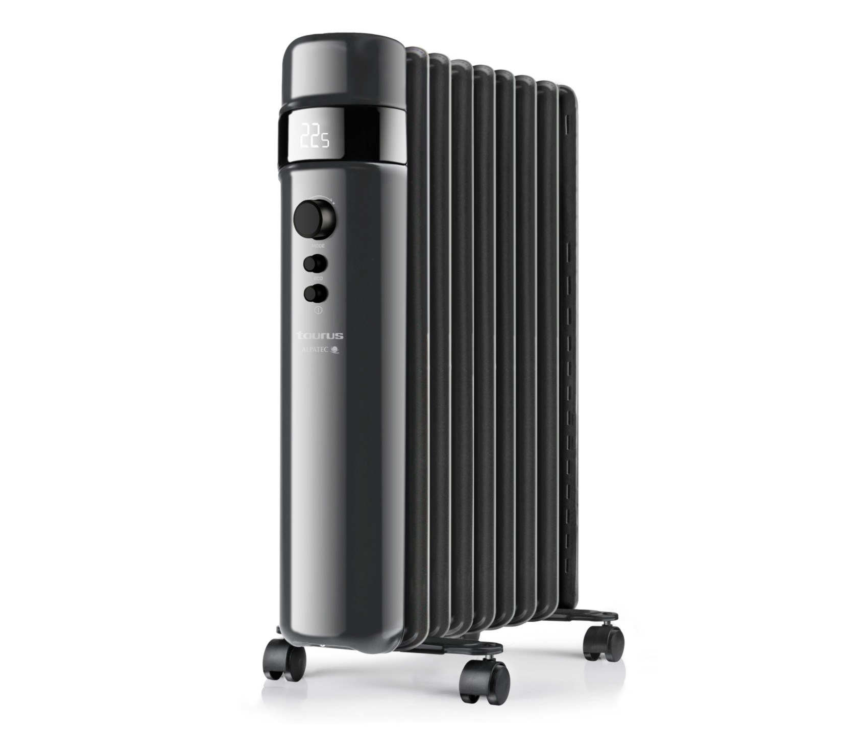 Taurus Heater 9 Fin Oil Filled Steel Black 3 Heat Settings 2000W “Agadir 2000”
