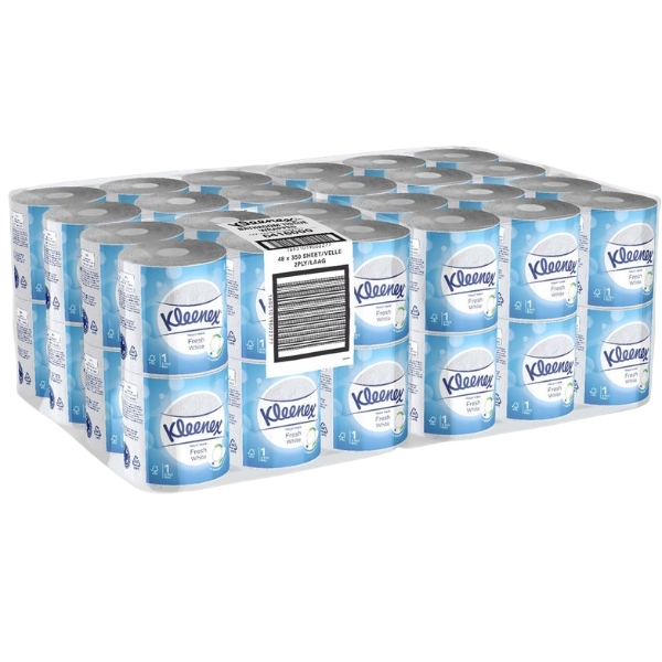 Kleenex – 2-Ply Wrapped Toilet Paper – Bale of 48 Rolls (6416)