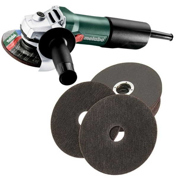 Metabo – Angle Grinder W 850-115 (603607010) And 5x Cutting Discs 115mm