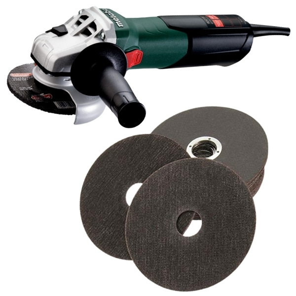 Metabo – Angle Grinder W 9-115 (600354010) And 5x Cutting Discs 115mm