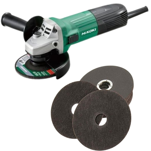 Hikoki – Angle Grinder – 600W And 5x Cutting Discs 115mm