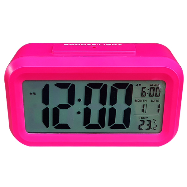 No Place Like Home – Digital Clock – LCD – 5 Functions – Pink