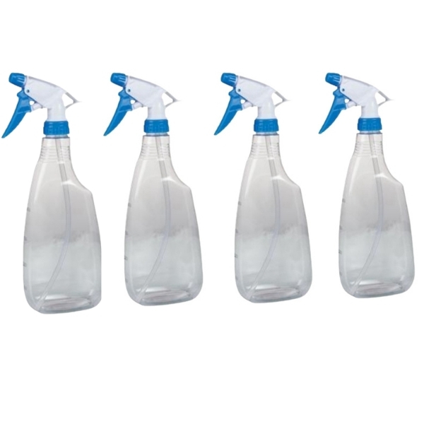 SourceDirect – Pack Of 4 Plastic Trigger Sprayer Bottle -Transparent(500ml)
