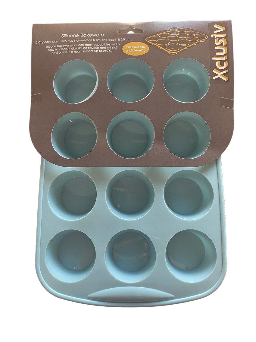 Xclusiv Silicone 12 Cup Muffin Pan – Small