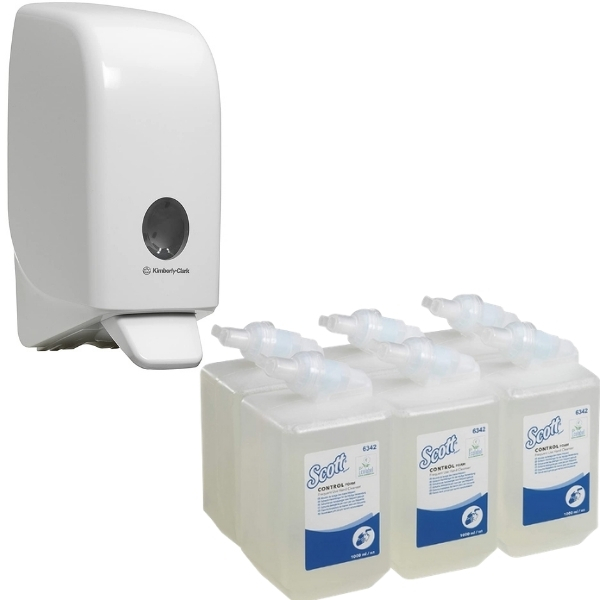 Aquarius – Wall Mounted Hand Cleanser Dispenser & Refill Combo