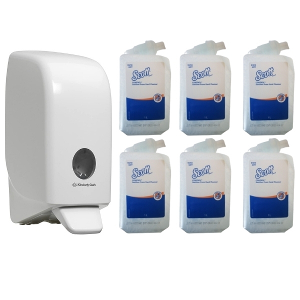 Aquarius – Wall Mounted Hand Cleanser Dispenser and Refill Combo