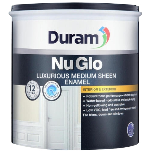 Duram – Nu Glo Luxurious Medium Sheen Enamel – 1 Litre (White)