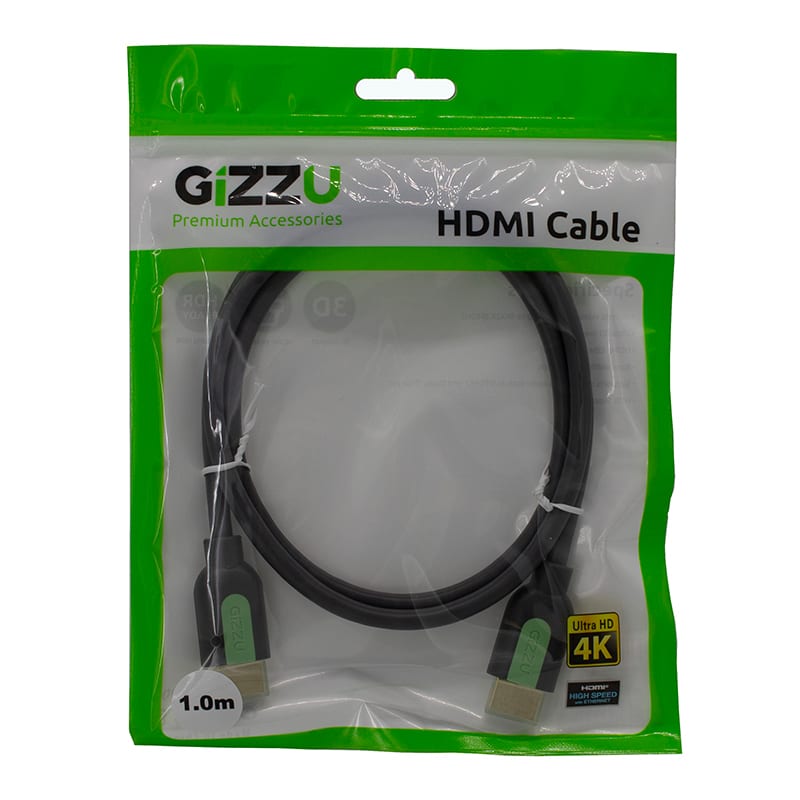 Gizzu High Speed 1m HDMI 2.0 Cable – Black