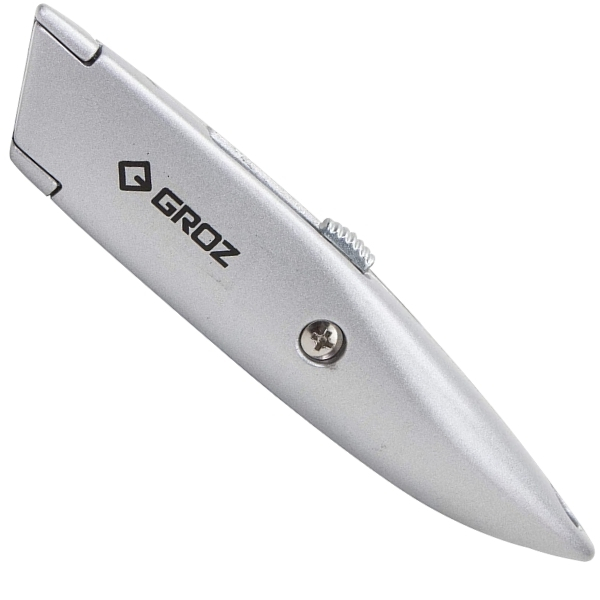 Groz – Retractable Utility Knife – KNV/5 – (5 Blades)