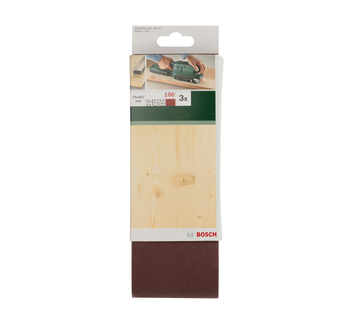 Sanding Bel Red Quality for Belt Sanders, 75 X 457mm, 100, 3 Piece