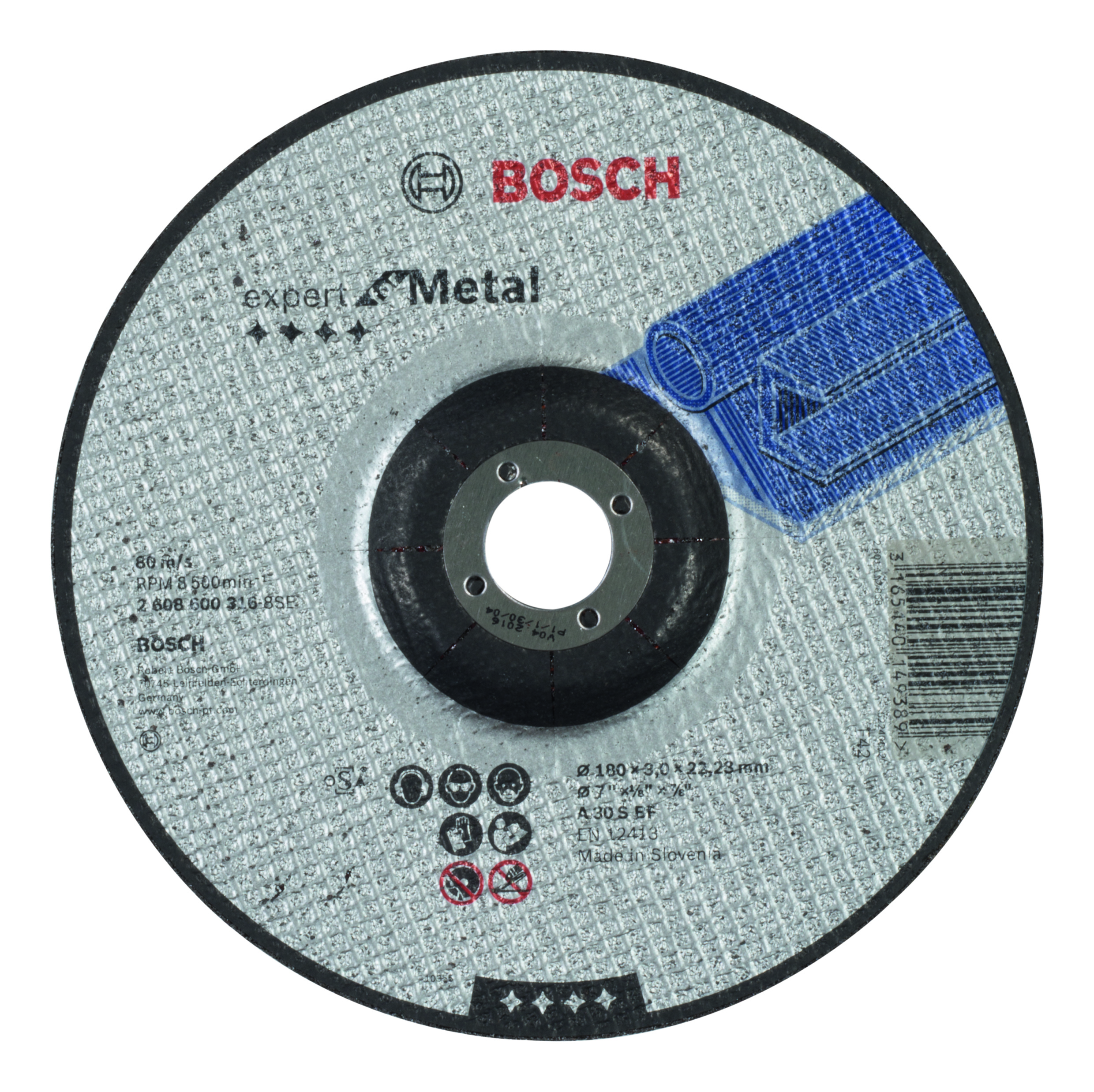 Cutting Disc Depressed Centre Expert Metal A 30 S BF, 180, 3,0