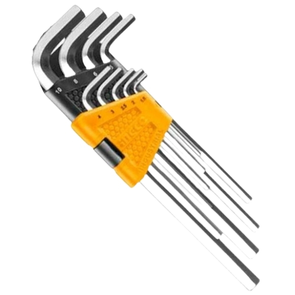Ingco – Hex Key – Extra Long Arm (9 Piece Set)