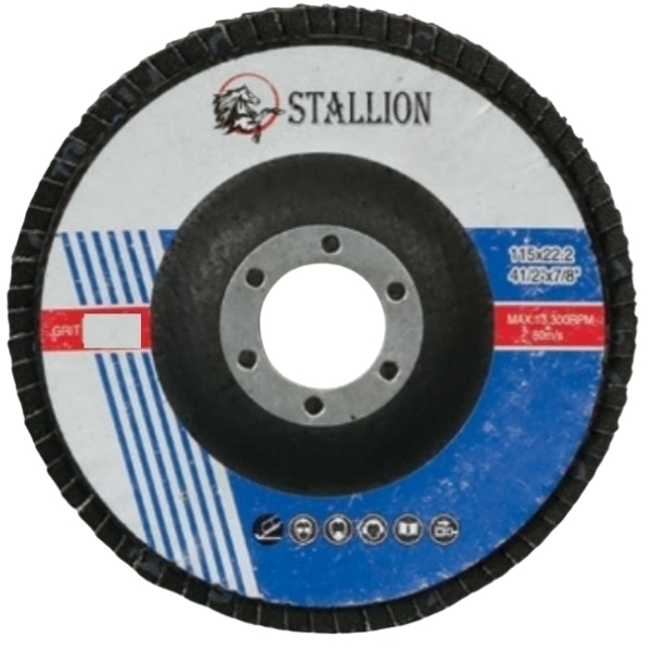 Stallion – Lamella Steel Sanding Flap Disc – P40 (115mm) – Pack of 10 Discs