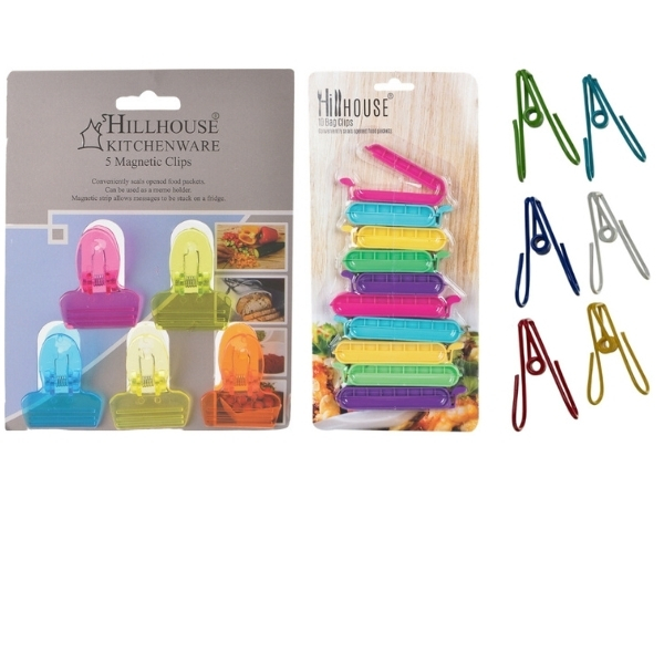 Hillhouse – Metal, Magnetic and Bag Clips – Combo (21 Pieces in Total)