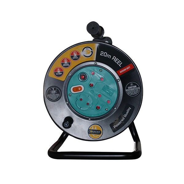 Current Metal Extension Reel – 16 Amp – 20 Meter