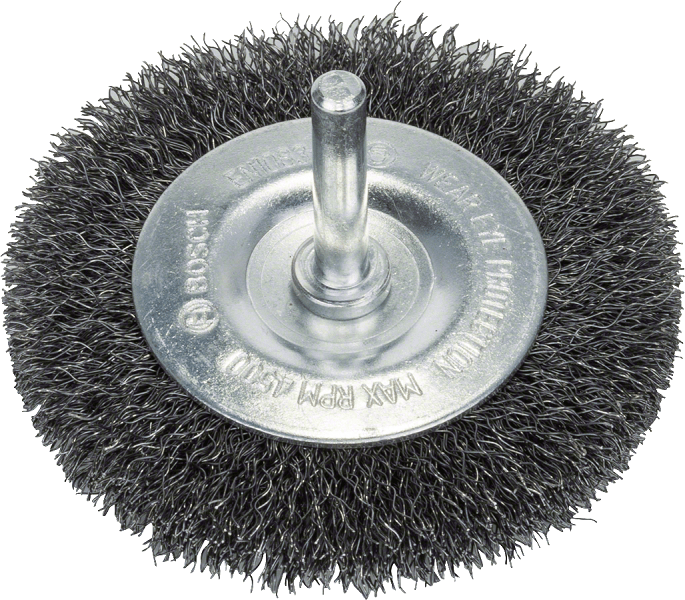 Wire Wheel 75 mm, 0,2 mm, 10 mm for Drills (6 mm shank)
