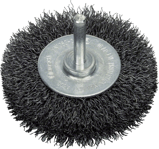 Wire Wheel 75 mm, 0,2 mm, 16 mm for Drills (6 mm shank)