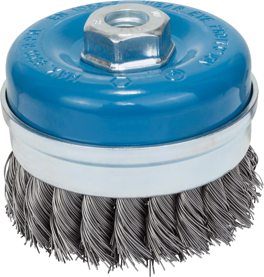 Wire Cup Brush 90 mm, 0,5 mm, M14 Angle Grinder, Knotted Wire