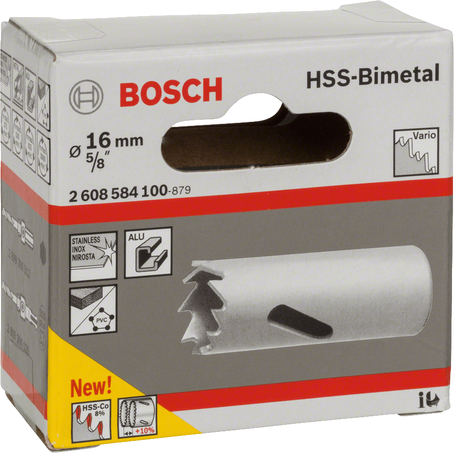 HSS bi-metal holesaw for standard adapters 16 mm, 5/8″