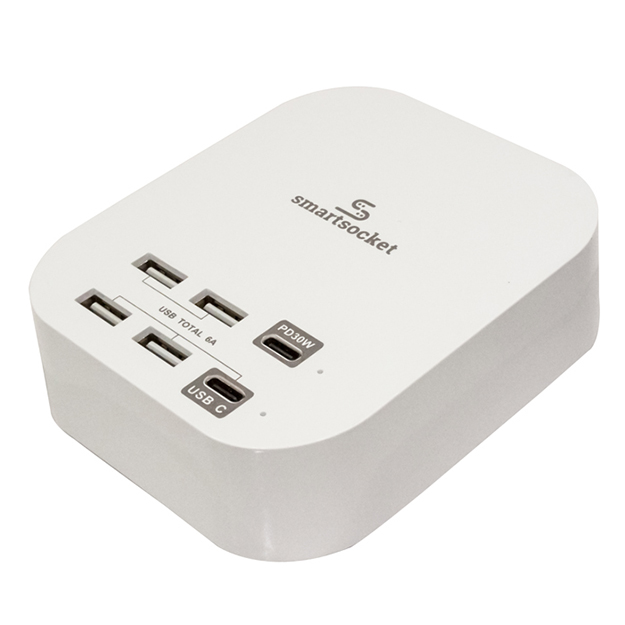 Smartsocket USB Power Charging Station With PD (Power Delivery) – White