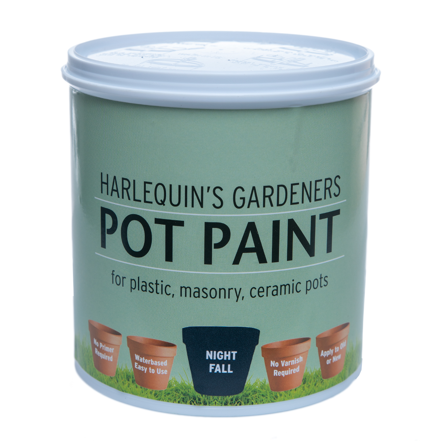Harlequin – Pot Paint For Plastic, Masonry and Ceramic Pots – 1 Litre – Night Fall