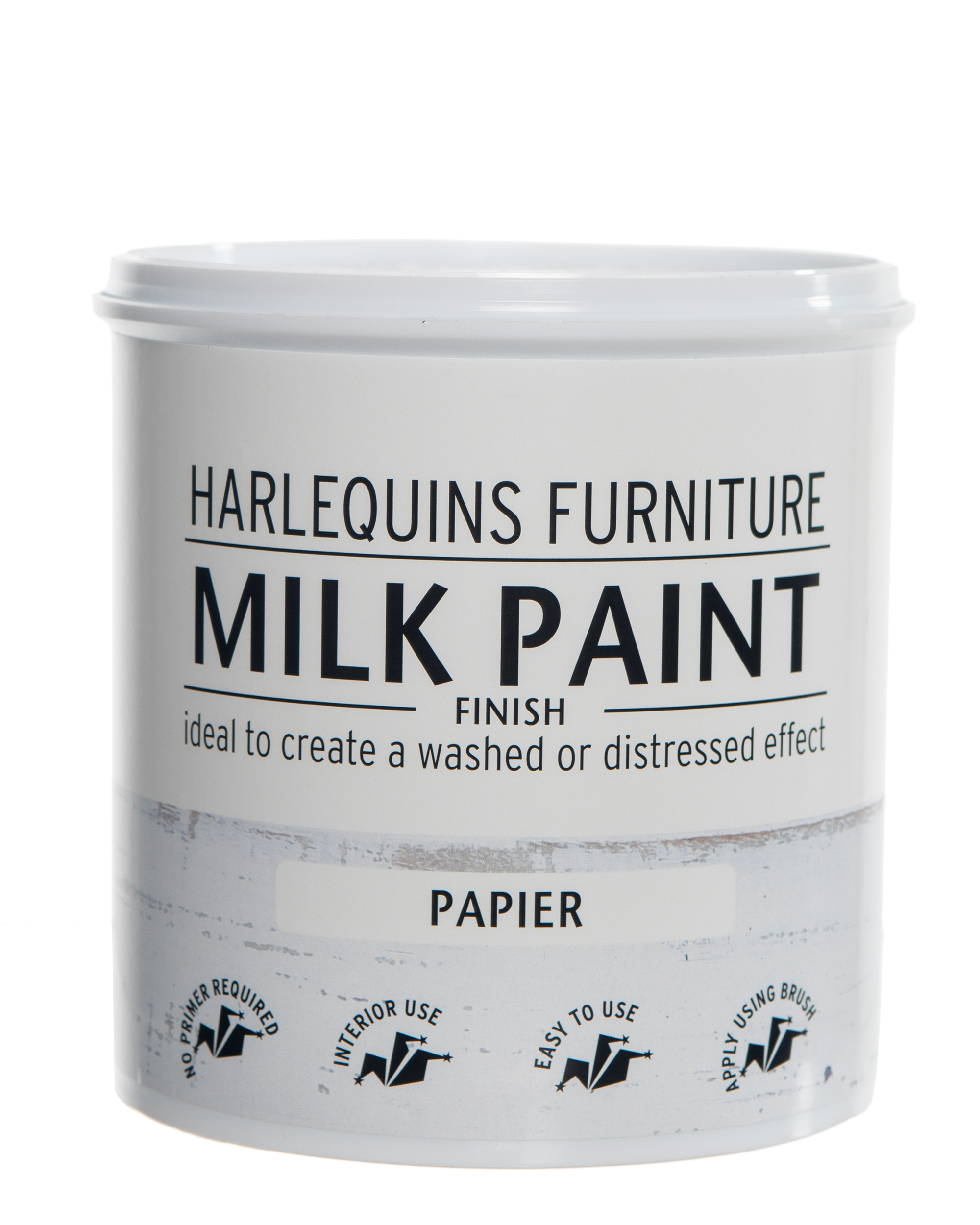 Harlequin – Milk Paint for Furniture, Walls & Decorative Items – 1 Litre – Papier