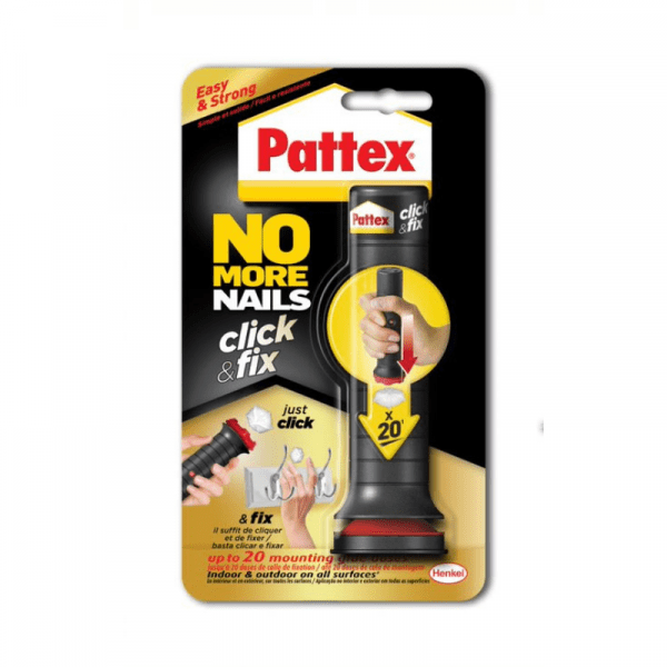 Pattex No More Nails Click and Fix Adhesive 30g – 20 Applications
