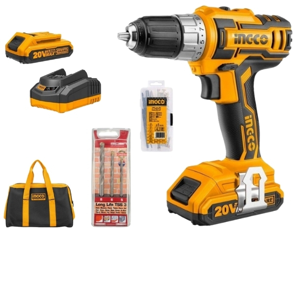 Ingco – Cordless Drill Combo & Alpen Masonry Drill Bits (3Piece)