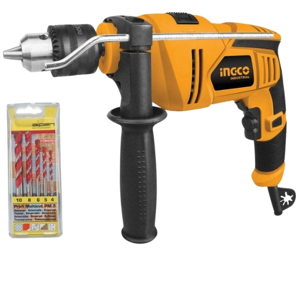 Ingco – Impact Drill (850W) & Alpen Multicut Drill Bits (5Piece)