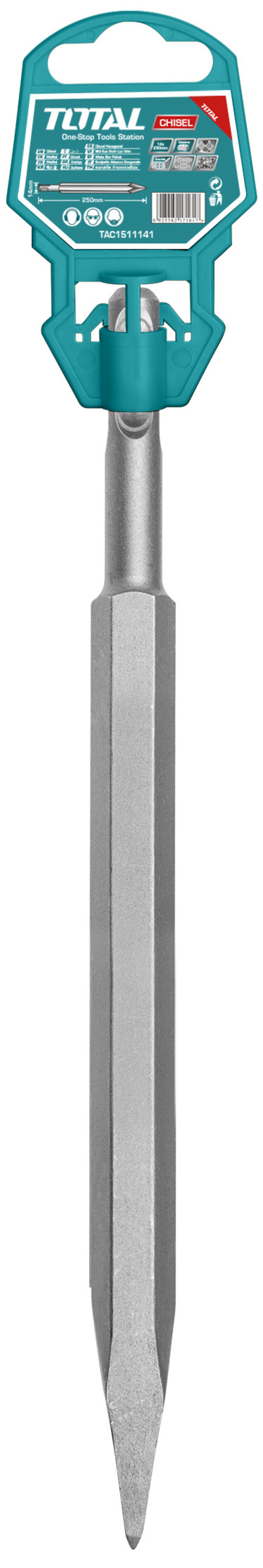 Total Tools SDS Plus Pointed Chisel – 14mm x 250mm