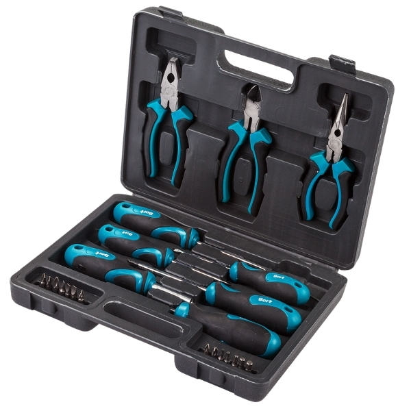 Bort – DIY Hand Tool Set / Tool Kit with Screwdrivers and Pliers – 24 Piece