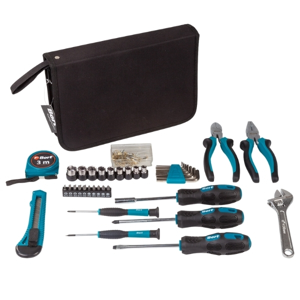 Bort – DIY Hand Tool Set in Convenient Carry Case – 39 Piece