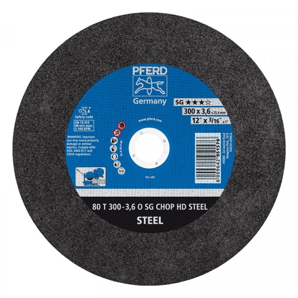 Pferd SG-UNI Flat Steel Cutting Disc – 300mm x 25.4mm Bore